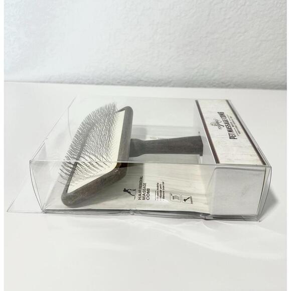 NEW Pet Brother Pet Massage Comb Dogs & Cats Professional Grooming Tool Brown - Picture 3 of 4
